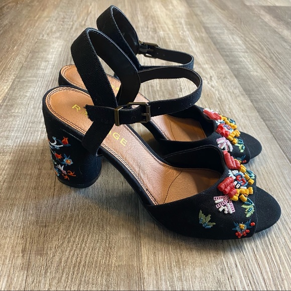 Rampage embroidered bohemian heels - Picture 2 of 10